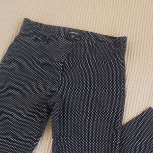 Polka Dot Black Straight Leg Career Pants Liz Claiborne Size 12